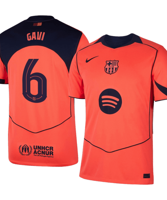 Barcelona GAVI #6 Third Away Soccer Jersey 2025/26 - UCL Edition
