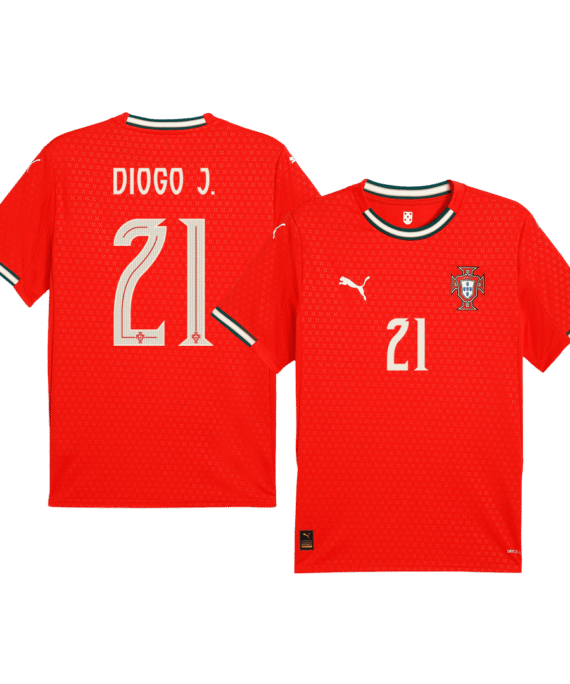 Portugal DIOGO J. #21 Home Soccer Jersey 2025