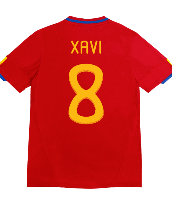 Spain XAVI #8 Home Soccer Jersey Retro 2010