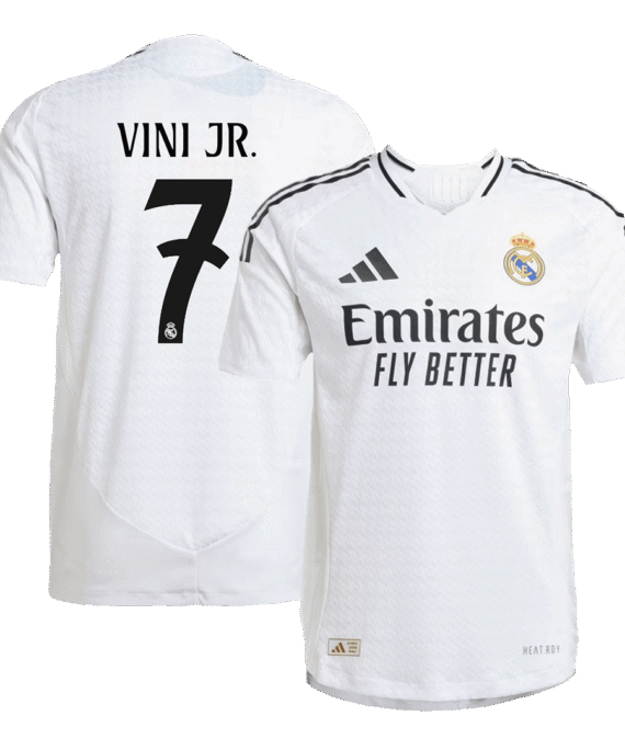 Real Madrid VINI JR. #7 Home Jersey Authentic
