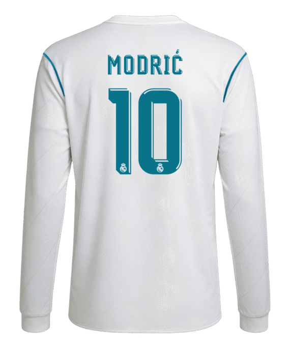 Real Madrid MODRIĆ #10 Home Soccer Jersey Retro 2017/18 - Long Sleeve