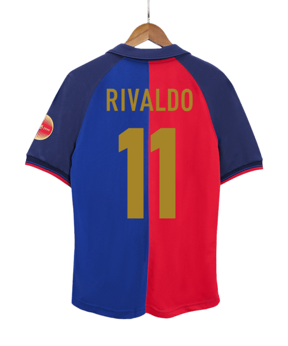 Barcelona RIVALDO #11 Home Soccer Jersey Retro 1999/00 - 100th Anniversary