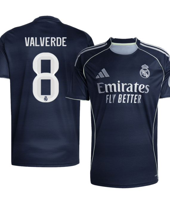 Real Madrid VALVERDE #8 Away Soccer Jersey 2025/26