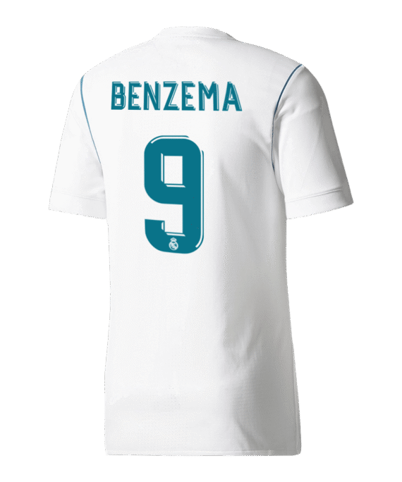Real Madrid BENZEMA #9 Home Soccer Jersey Retro 2017/18