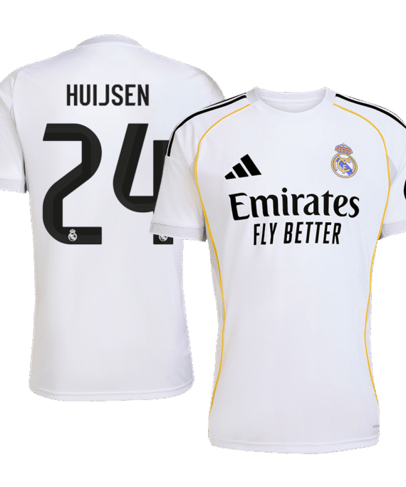 Real Madrid HUIJSEN #24 Home Soccer Jersey 2025/26