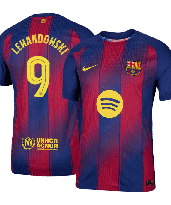 Barcelona LEWANDOWSKI #9 Home Soccer Jersey Authentic 2025/26 - UCL Edition