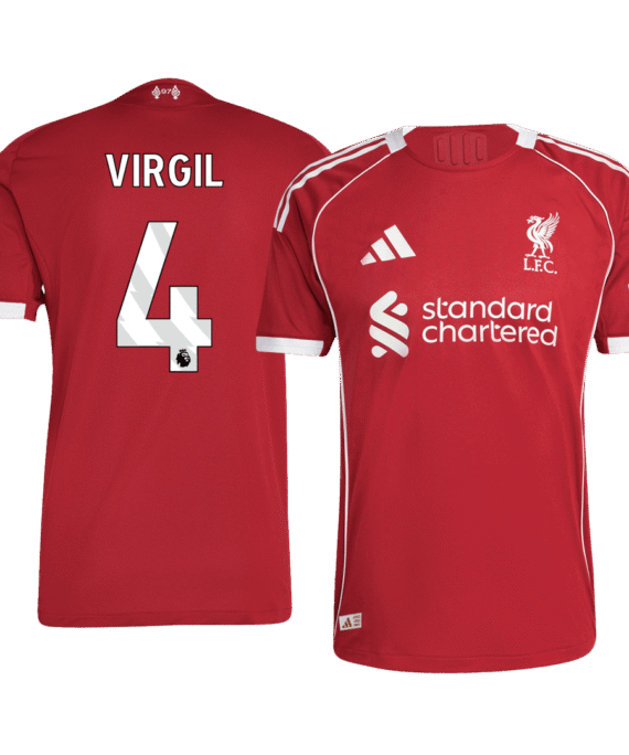 Liverpool VIRGIL #4 Home Soccer Jersey Authentic 2025/26