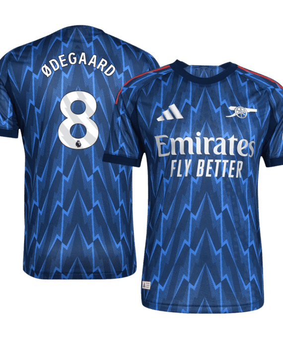 ØDEGAARD #8 Authentic Arsenal Away Soccer Jersey 2025/26 Blue