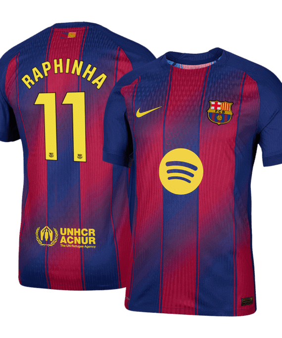 Barcelona RAPHINHA #11 Home Soccer Jersey Authentic 2025/26
