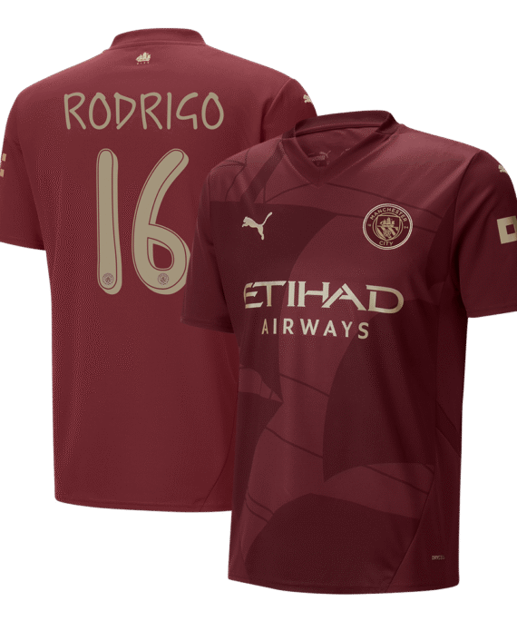 Manchester City RODRIGO #16 Third Away Soccer Jersey - UCL Edition