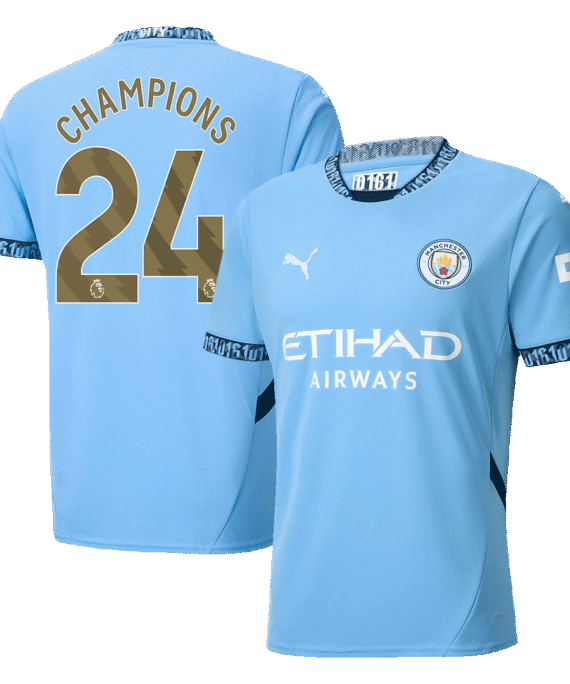 Manchester City CHAMPIONS #24 Home Jersey
