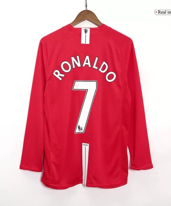 Manchester United RONALDO #7 Home Jersey Retro 2007/08 - Long Sleeve