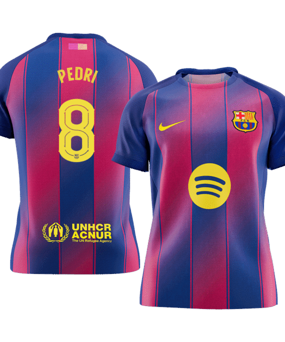 Barcelona PEDRI #8 Home Soccer Jersey 2025/26 - UCL Edition