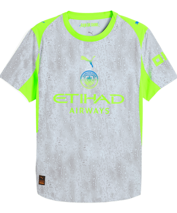 Authentic Manchester City Third Away Soccer Jersey 25/26 Gray