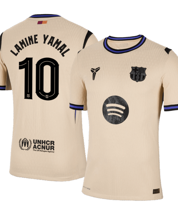 Barcelona LAMINE YAMAL #10 Away Soccer Jersey Authentic 2025/26 - UCL Edition