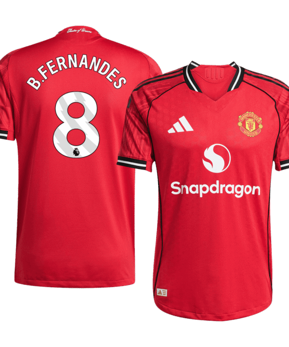 Manchester United B.FERNANDES #8 Home Soccer Jersey Authentic 2025/26