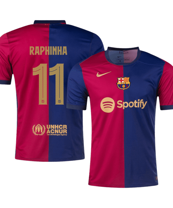 Barcelona RAPHINHA #11 Home Soccer Jersey - UCL Edition