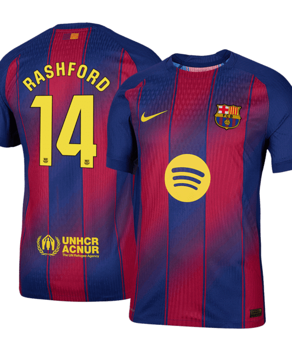 Barcelona RASHFORD #14 Home Soccer Jersey Authentic 2025/26