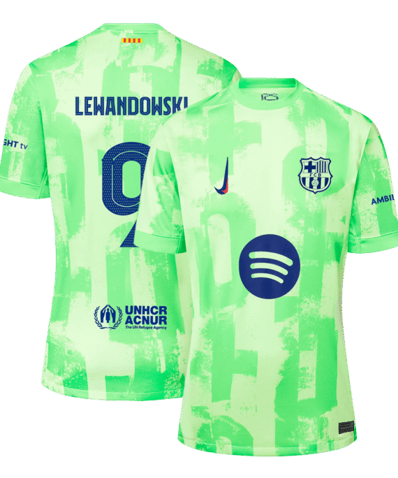 Barcelona LEWANDOWSKI #9 Third Away Jersey - UCL(Spotify Logo Without Text)
