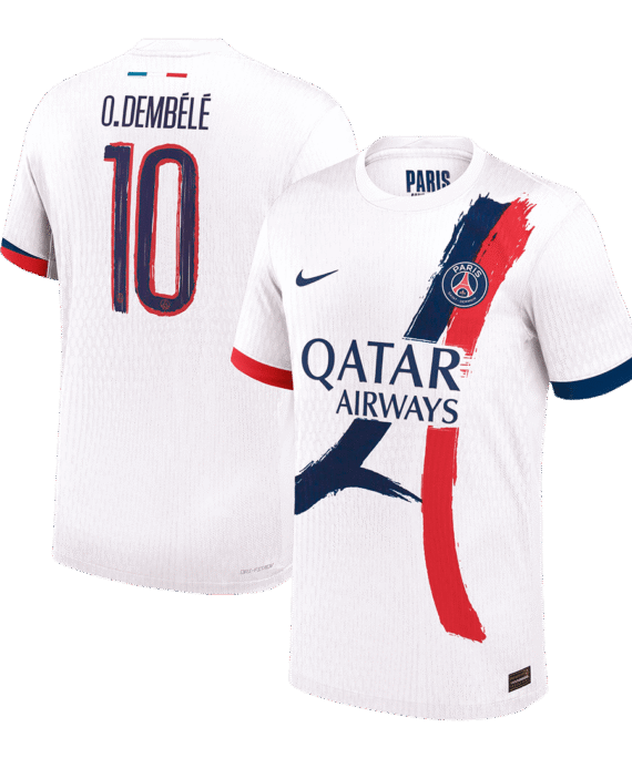 PSG O.DEMBÉLÉ #10 Away Soccer Jersey Authentic - UCL Edition