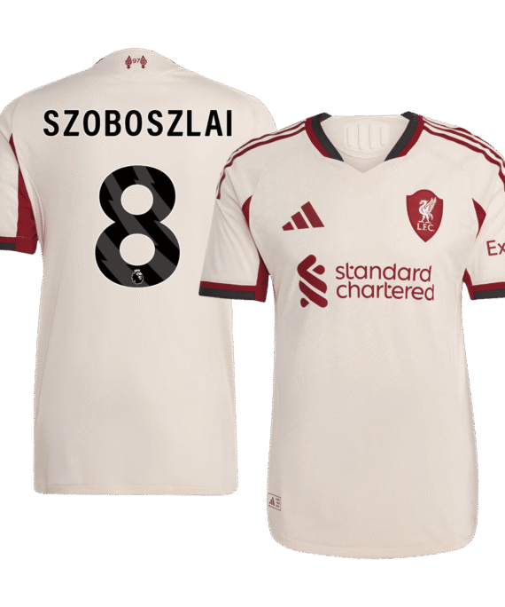 SZOBOSZLAI #8 Authentic Liverpool Away Soccer Jersey 25/26 White