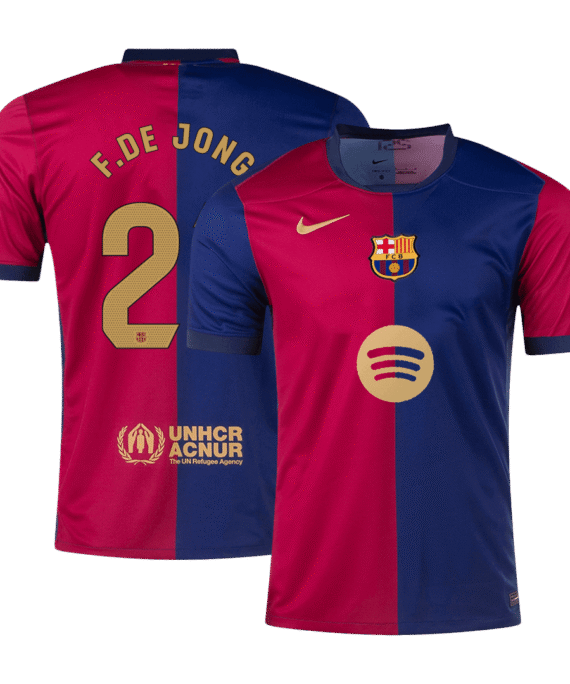 Barcelona F.DE JONG #21 Home Jersey - Spotify Logo Without Text
