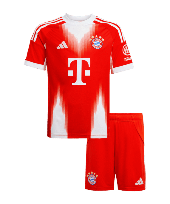 Bayern Munich Home Soccer Jersey Kit 2025/26 Kids(Jersey+Shorts)