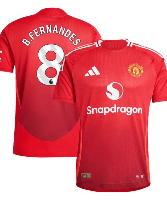 Manchester United B.FERNANDES #8 Home Soccer Jersey Authentic