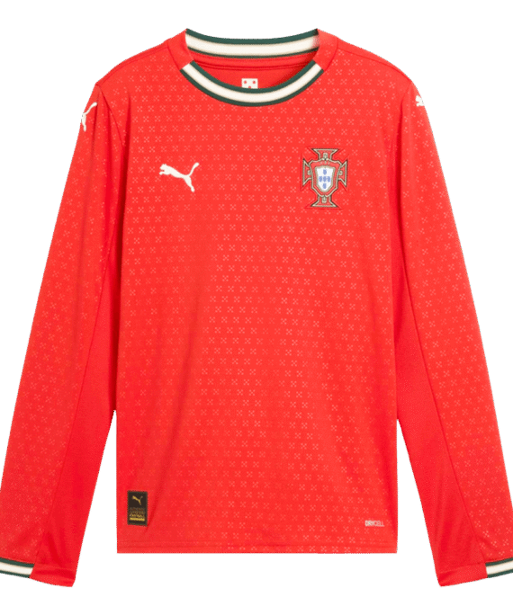 Portugal Long Sleeve Home Soccer Jersey 2025