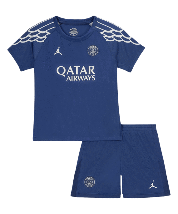 PSG Fourth Away Soccer Jersey Kit Kids(Jersey+Shorts)
