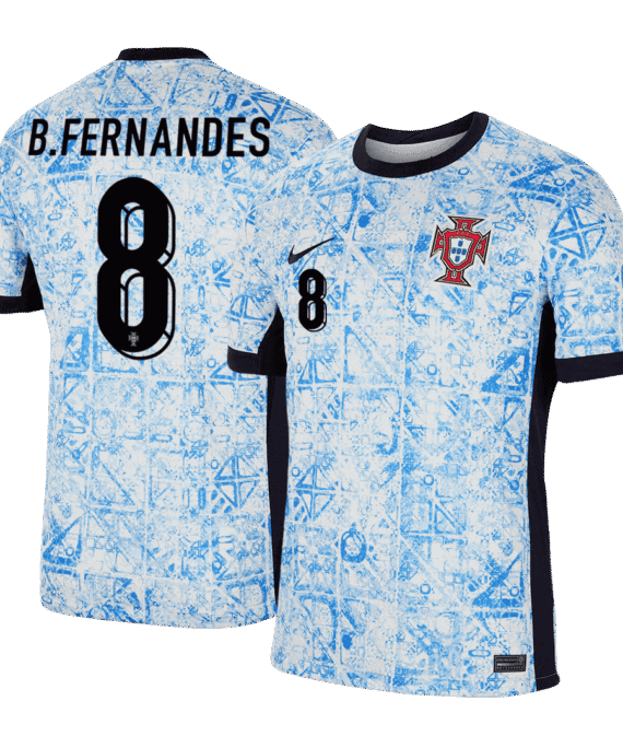 Portugal B.FERNANDES #8 Away Soccer Jersey EURO