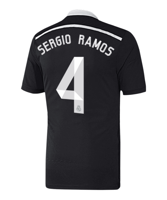 Real Madrid SERGIO RAMOS #4 Third Away Soccer Jersey Retro 2014/15