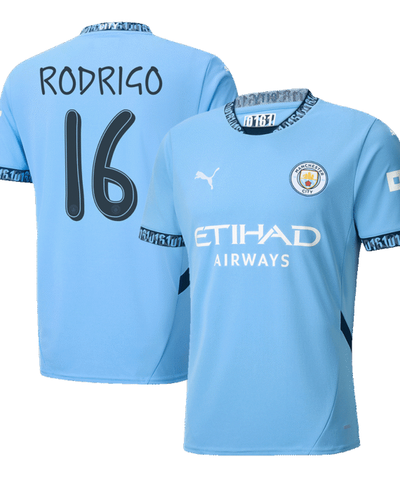 Manchester City RODRIGO #16 Home Jersey - UCL Edition