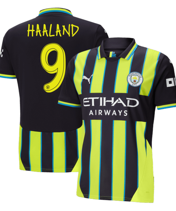 Manchester City HAALAND #9 Away Soccer Jersey - UCL Edition
