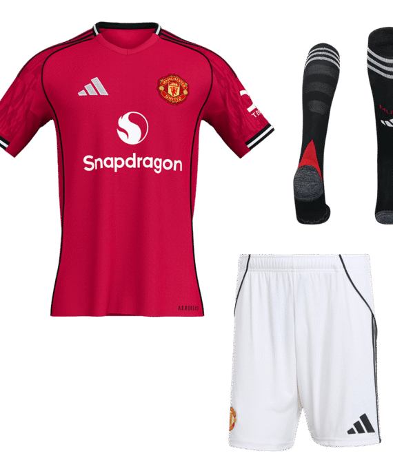 Manchester United Home Soccer Jersey Kit 2025/26