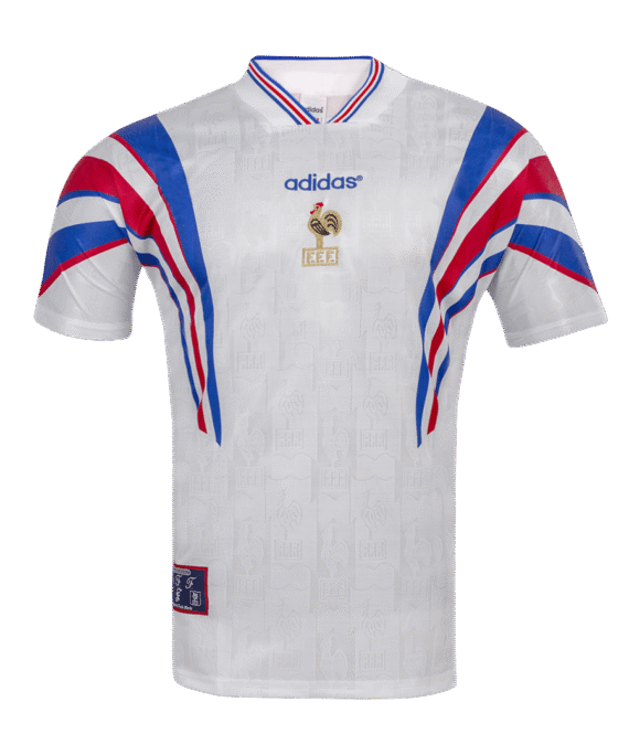 France Away Soccer Jersey Retro 1996