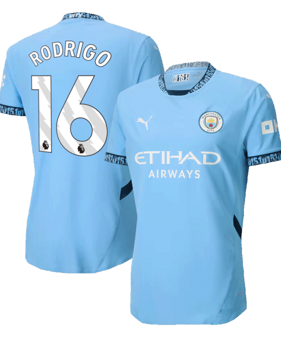 Manchester City RODRIGO #16 Home Jersey Authentic