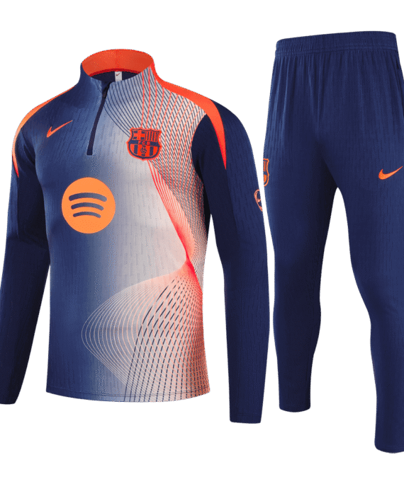 Barcelona Sweatshirt Kit 2025/26 - Black&Orange (Top+Pants)