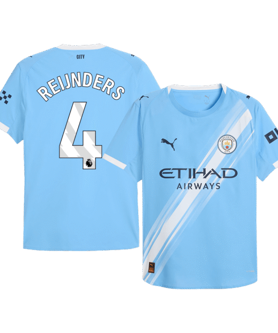 REIJNDERS #4 Authentic Manchester City Home Soccer Jersey 2025/26 Blue