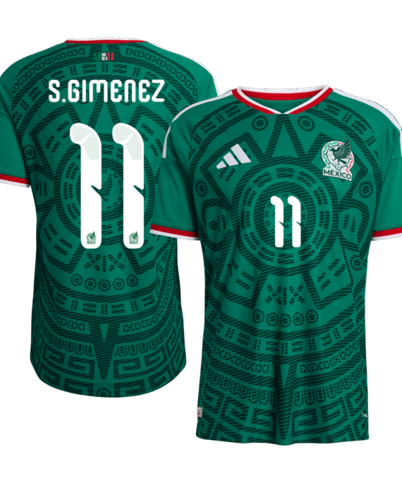 Mexico S.GIMENEZ #11 Home Soccer Jersey Authentic 2026