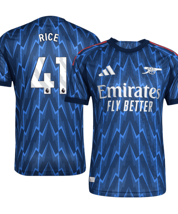 RICE #41 Authentic Arsenal Away Soccer Jersey 2025/26 Blue