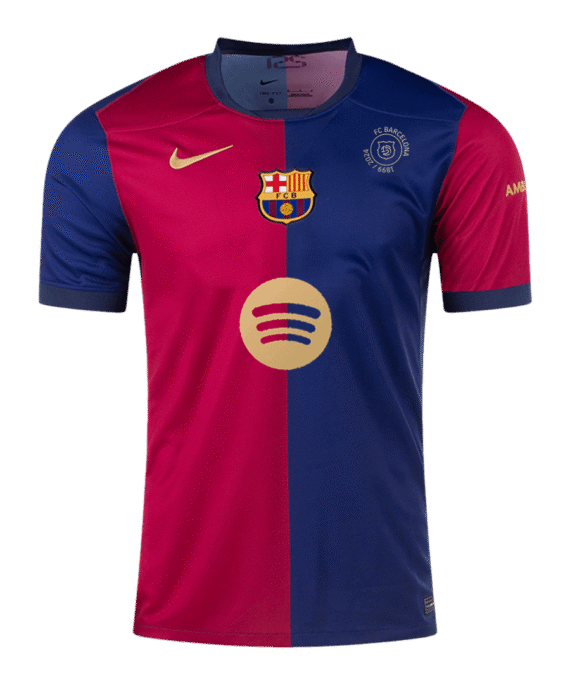Barcelona Home Jersey - 125th Anniversary(Spotify Logo Without Text)
