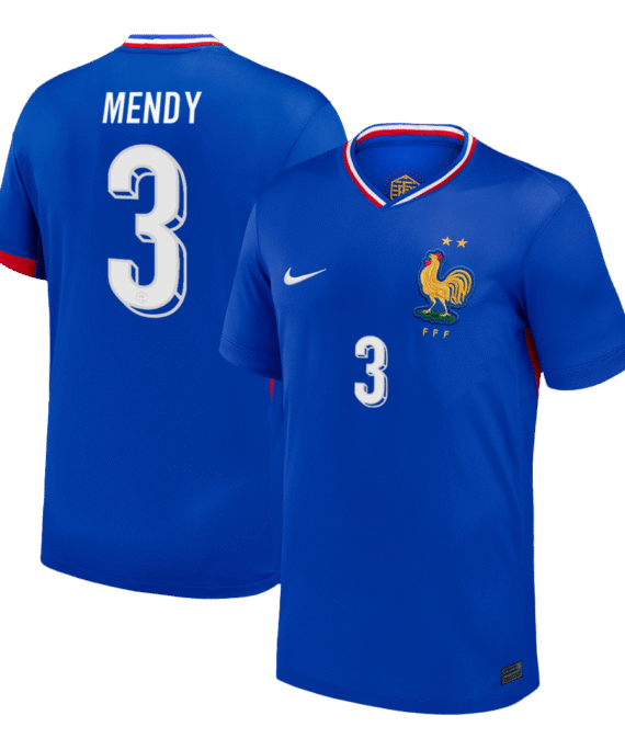 MENDY #3 France Euro Home Soccer Jersey Blue