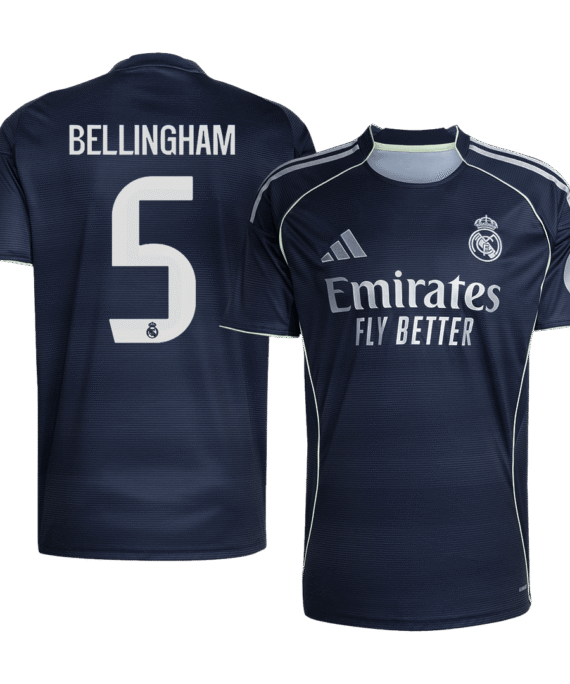 Real Madrid BELLINGHAM #5 Away Soccer Jersey 2025/26