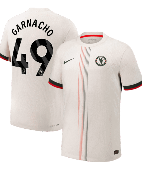 GARNACHO #49 Authentic Chelsea Away Soccer Jersey 2025/26 White