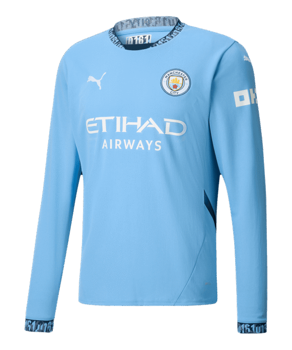 Manchester City Long Sleeve Home Jersey