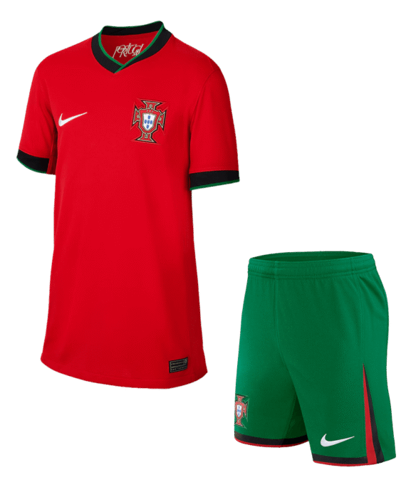 Portugal Home Jersey Kit EURO Kids(Jersey+Shorts)