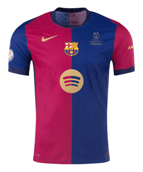 Barcelona Home Soccer Jersey Authentic - Copa del Rey Final