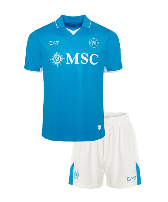 Napoli Home Soccer Jersey Kit Kids(Jersey+Shorts)