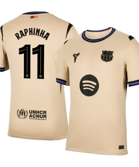 Barcelona RAPHINHA #11 Away Soccer Jersey 2025/26 - UCL Edition